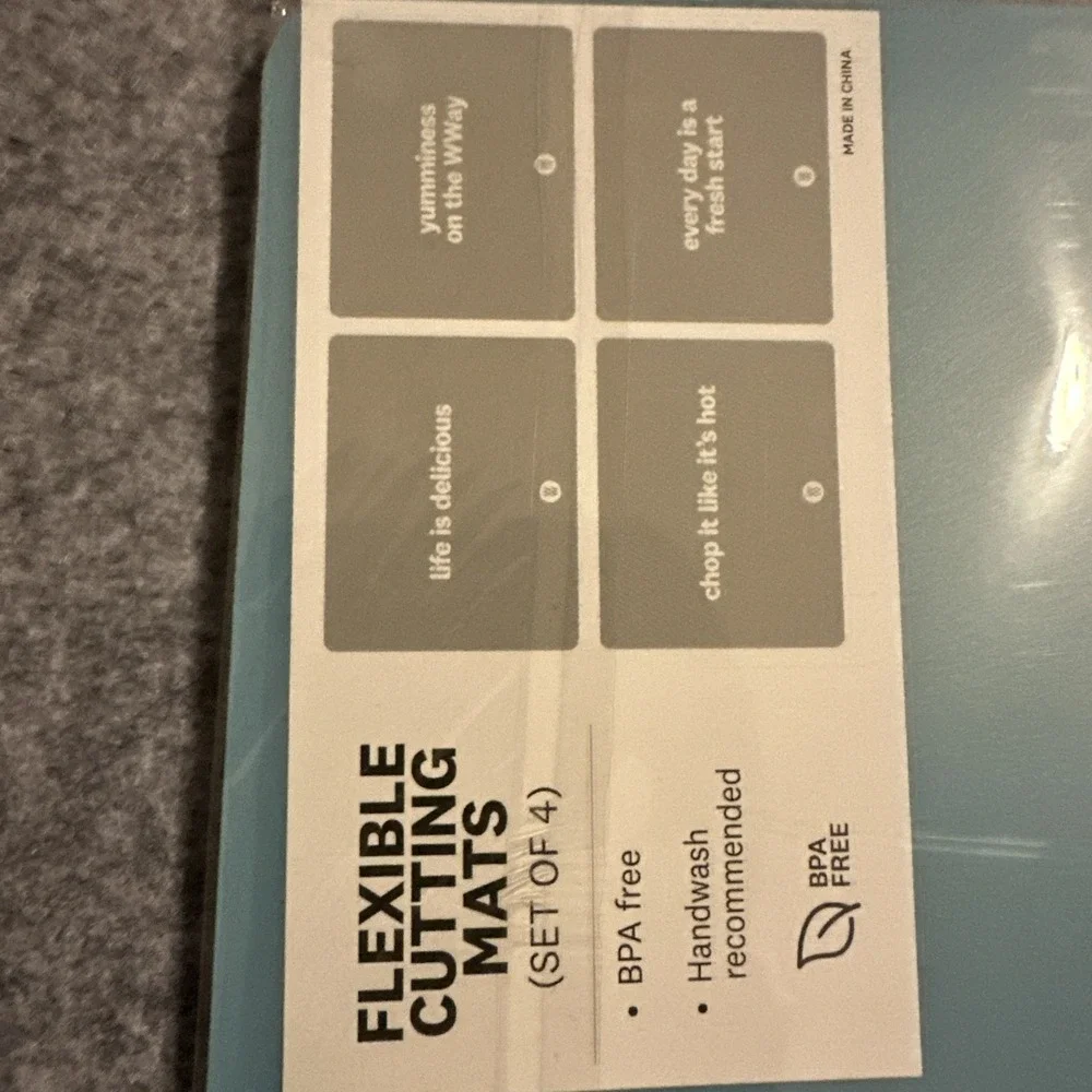 Set of 4 WW Weight Watchers Flexible Cutting Mats Boards New Sealed